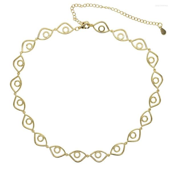 Choker Turkish Eye Links Chain 35 10cm Collane Simbolo fortunato Gioielli geometrici per feste per collana personalizzata all'ingrosso