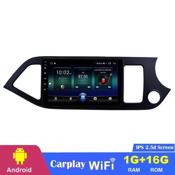 Carrista multim￭dia de DVD de carro para Kia Picanto Morning 2011-2014 HD Touchscreen Radio WiFi OBD2 GPS Navega￧￣o 9 polegadas Android