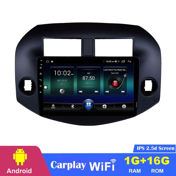 Android Car DVD Radio 10,1-дюймовый игрок HD сенсорный экран для Toyota RAV4 2007-2011 с GPS Navigation USB Wi-Fi Music SWC OBD DVR