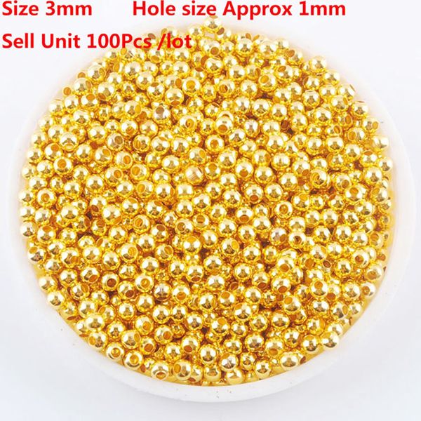 200 pz 3-8mm Metallo Perline di Ferro per Monili Che Fanno Allentato Spacer Ball Hole 1-3mm Bracciali Jewelr Componenti FAI DA TE BH306