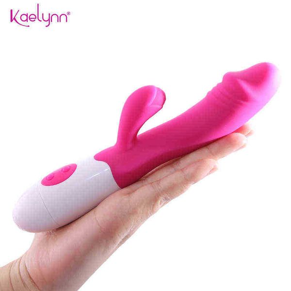 Вибраторы NXY Sex G Spot Dildo кролик вибратор Dildo Dual Trilling Водонепроницаемый вагинский клитор для женщин для женщин для взрослых Toys 1109