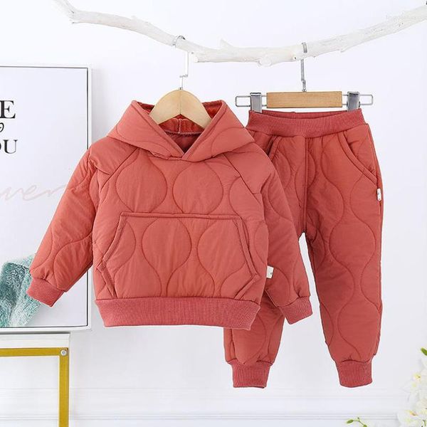 Kleidung Sets Herbst Winter Baby Jungen Halten Warme Mode Baumwolle Hoodies und Hosen Mädchen Trainingsanzug Kinder Kleidung 1 2 3 4 5 jahre alt