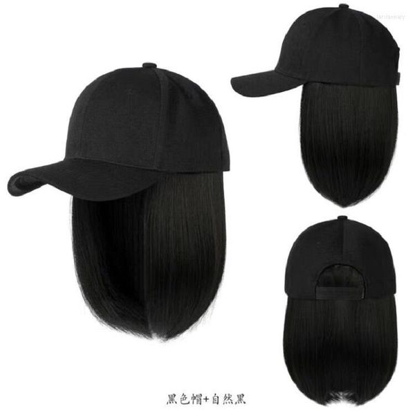 Top Caps Hat Wig Entegre Kadın Bobo Saç Moda Trendi Baş Kapağı