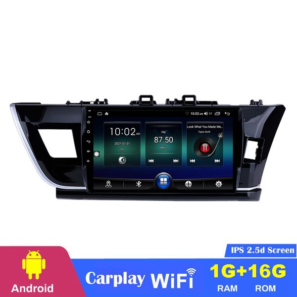 10.1 inç Araba DVD Ses Oynatıcı Android Quad Core 16G Toyota Corolla-2014 RHD 3G FM AM Radyo WiFi Destek Carplay OBD TPMS