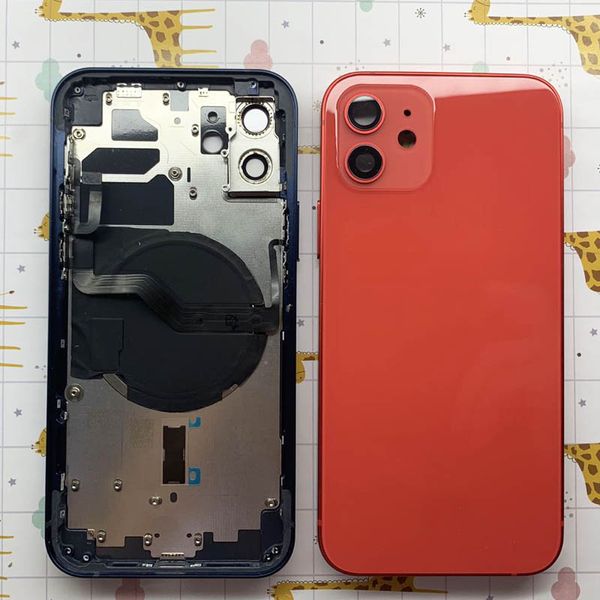 Volle Gehäuse Für iphone 12 Mini Pro Max Neue Zurück Mittleren Rahmen Chassis Montage Batterie Zurück Abdeckung