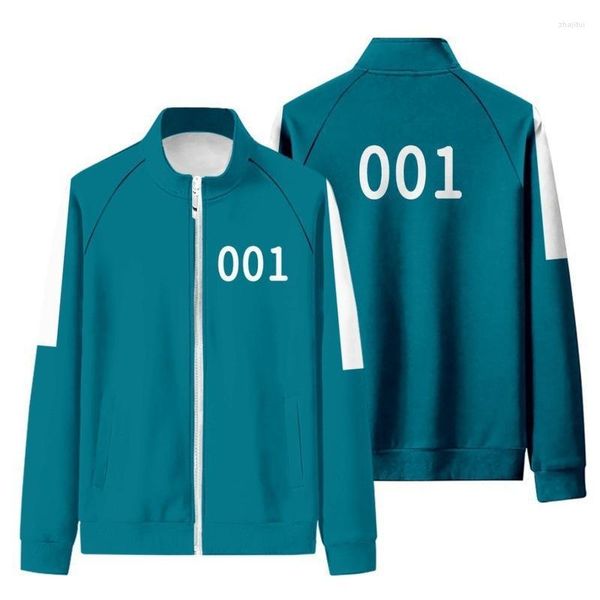 Men's Tracksuits Men's explosive Spot 3D Impressão digital drama coreano masculino lidera o mesmo traje de zíper de colar de outono de roupas esportivas