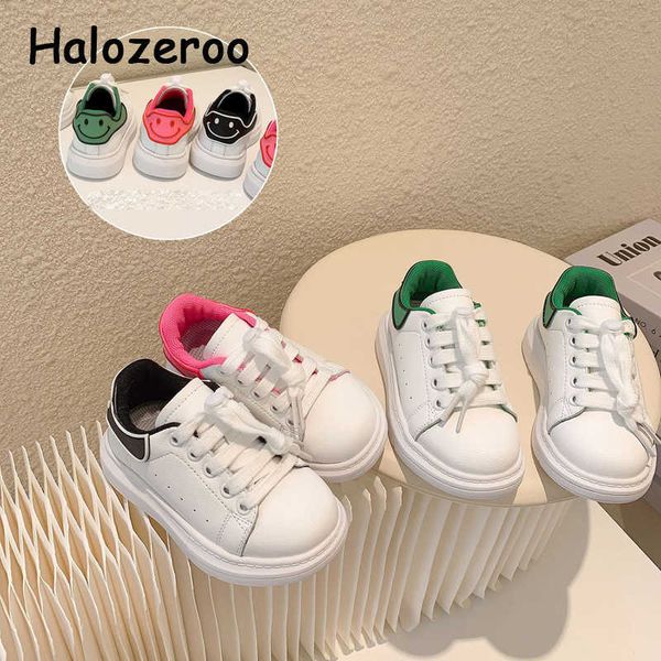 Turnschuhe Frühling Neue Kinder Sport Baby Mädchen Lächeln Weiße Schuhe Kinder Chunky Kleinkind Jungen Marke Casual Trainer T220930