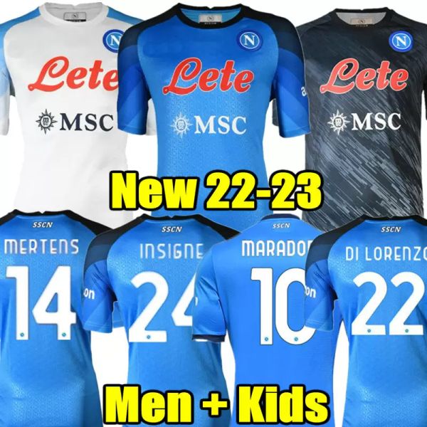 Maradona 22 23 Napoli futbol forması Napoli futbol forması 2022 23 ZIELINSKI KOULIBALY camiseta de futbol INSIGNE maillot ayak MERTENS camisa LOZANO OSIMHEN CALCIO