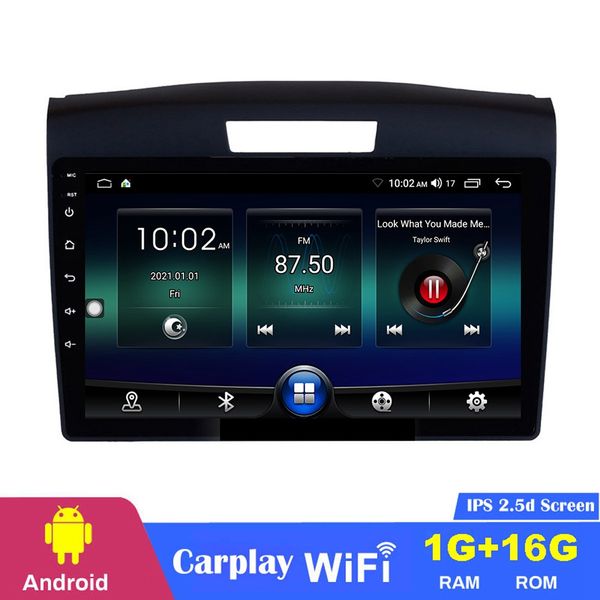 Jogador de navegador GPS de 9 polegadas de carro com tela capacitiva para Honda CRV 2011-2015 SUPORTE DA UNIDADE DE CABEÇA DAB SWC DVR