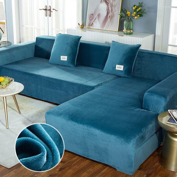 Camas de cadeira Velvet Fabric Cits Couch Armchair Loveseat ou Chaise Lounge Compre dois separados para cobrir todo o seu sofá em forma de L