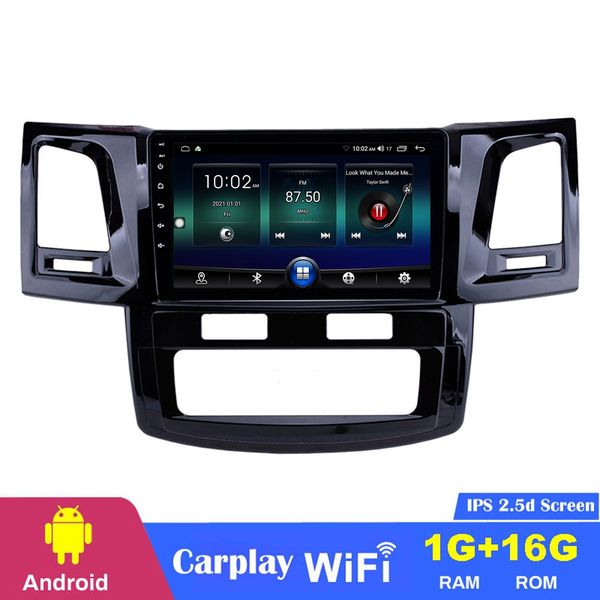 9-Zoll-HD-Touchscreen-Auto-DVD-Radio-Player Android GPS-Navigationskopfeinheit für Toyota Fortuner Hilux 2008–2014 mit WIFI-Unterstützung DVR SWC