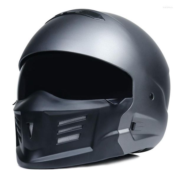 Motorradhelme Vintage Full Face Halbhelm Einzigartige Sommerkombination Off Road Motocross Cascos Capacete