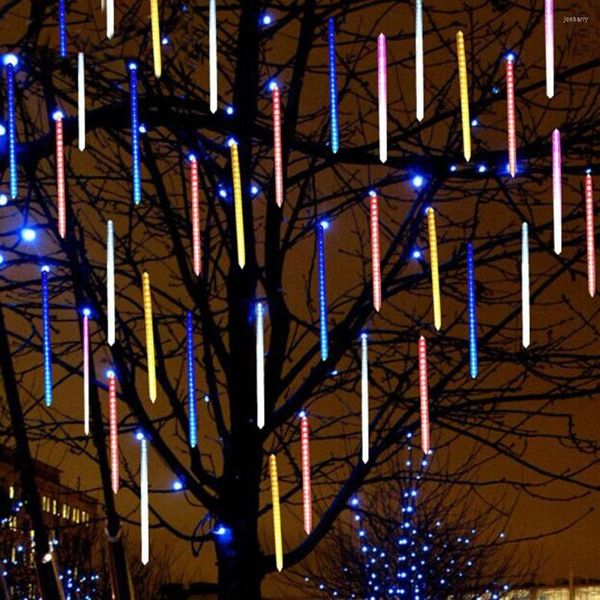 Strings 8pcs/Set Meteor Shower Rain Tube LED Christmas Tree Light Wedding Garden Xmas String Outdoor Holiday Lighting Ghirlanda