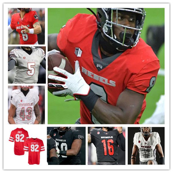 NCAA College UNLV REBILI MAGLIA DI CALCIO Doug Brumfield Aidan Robbins Courtney Reese Ricky White Kyle Williams Jeff Weimer Nick Williams Senika McKie Ajiake 4xl