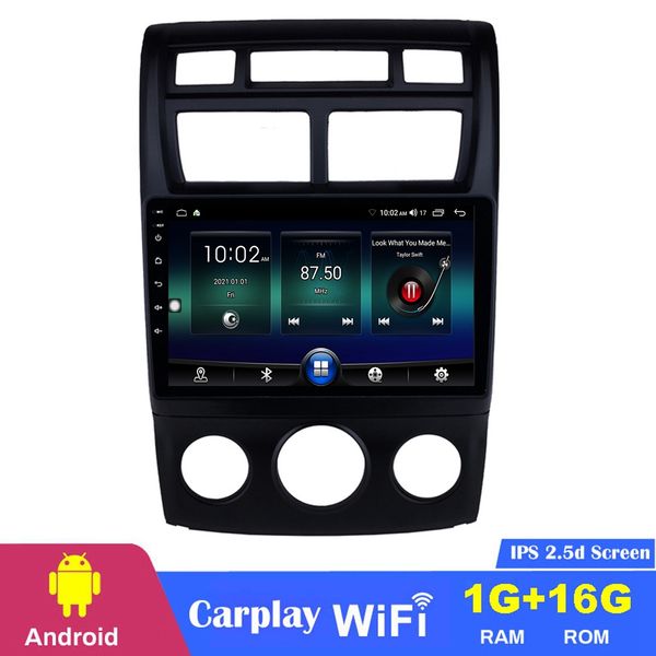 Android-Stereo-Auto-DVD-Head-Unit-Player für 2007–2017 KIA Sportage, manuelle Klimaanlage, GPS-Navigationsradio, 9 Zoll