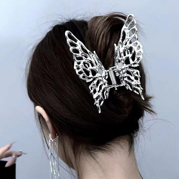 Clip per capelli farfalla perle geometriche peli metallici artiglio oro oro a peli a peli a capelli cavi accessori per donne ragazze
