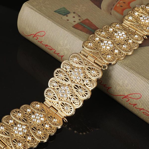 Ремни Марокканский ремень Holloway для женщин#39; Sdage Dress Body Jewelry Gold Metal Chain Регулируемая длина свадебной подарок