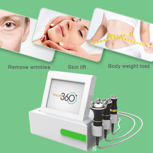 3 in 1 Attrezzatura Rrequency Rollency RF 360 con terapia della luce del massaggio Energia di calore Effettiva sollevamento del viso Rimozione del salone di bellezza con CE