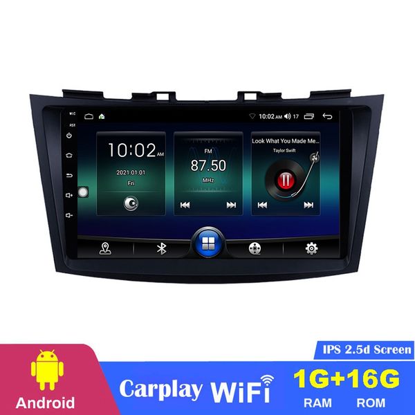Touchscreen-Auto-DVD-GPS-Navi-Stereo-Player für 2011–2013 Suzuki Swift mit WLAN-Musik, USB-AUX-Unterstützung, DAB, SWC, DVR, 9 Zoll Android