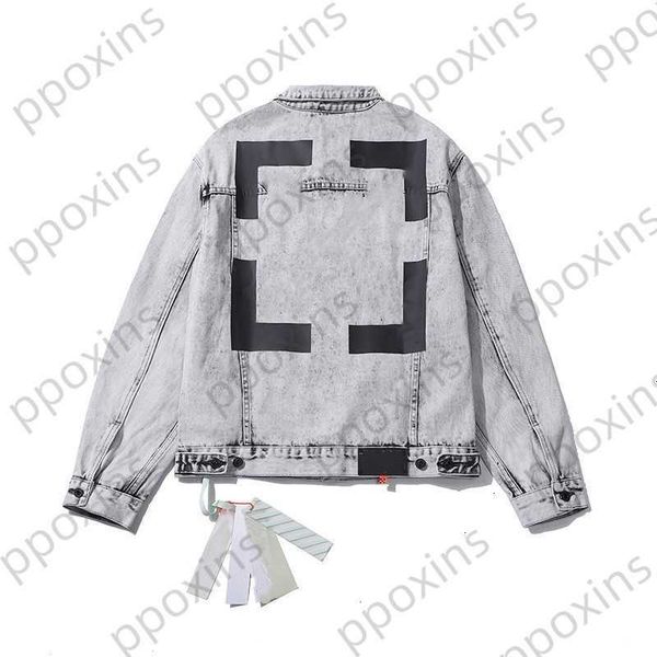 Modedesigner Herrenjacke Neue Herbst- und Winterkleidung Wash White Denim Damenmantel Youth Tide Br