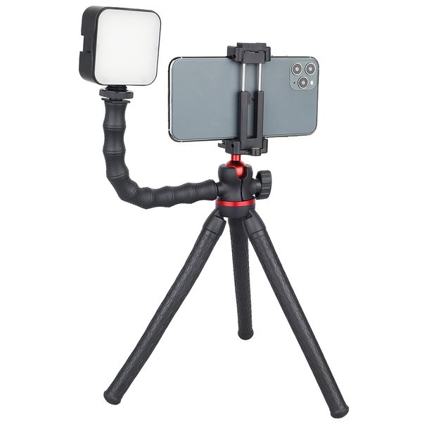 Teste per treppiede per telefono Supporto per polpo per fotocamera mobile Smartphone Selfie Stick Supporto per cellulare mini treppiede flessibile