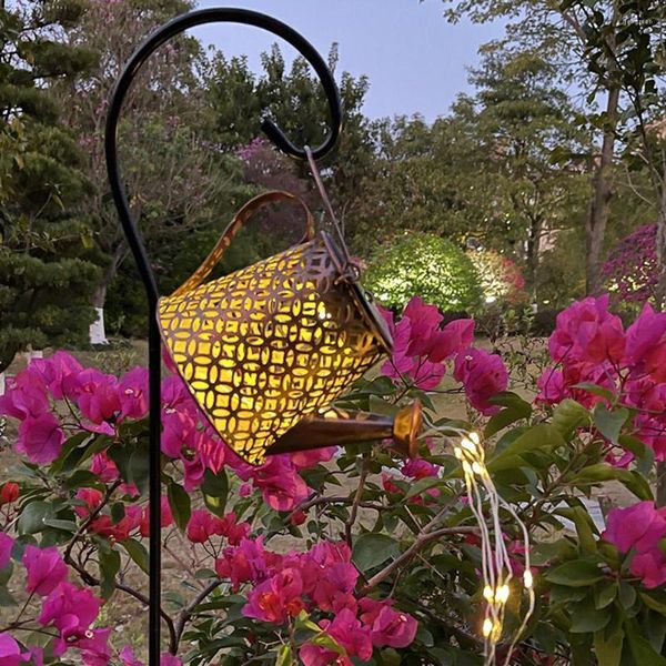 Solar LED Gießkanne Lampe Garten Dekoration Outdoor Ornamente Für Hof Terrasse Fee Lichterkette Dekorative Lichter