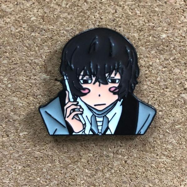 Broches bungo stray cães pinos de lapela broche para roupas de roupas com anime pin pin ano presente japonês mackpack acessórios