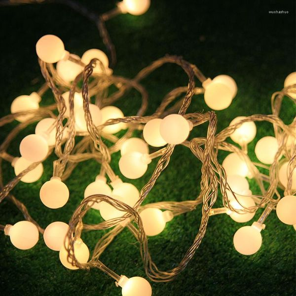 Saiten 5M Girlande Weihnachten LED Ball String Licht Batteriebetrieben 50 Lichterketten für Weihnachtsbaum Hochzeit Party Dekoration