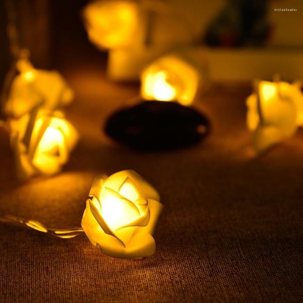 Строки 2м 20 -let String Lights Яркие теплые розовые цветочные гирлянды венок светодиодные лампы Fairy Light Свадебная вечеринка рождественская украшение