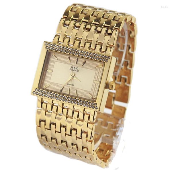 Нарученные часы WA107 GD женский браслет Quartz Quartz Lady Lady Dress Relogio Feminino Gold