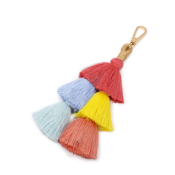 Bohemia Multilayer Tassel Key Кольцо сумочка кошелька подвесная настенная настенная настенная домашняя декор модные украшения и песчаные украшения и песчаные