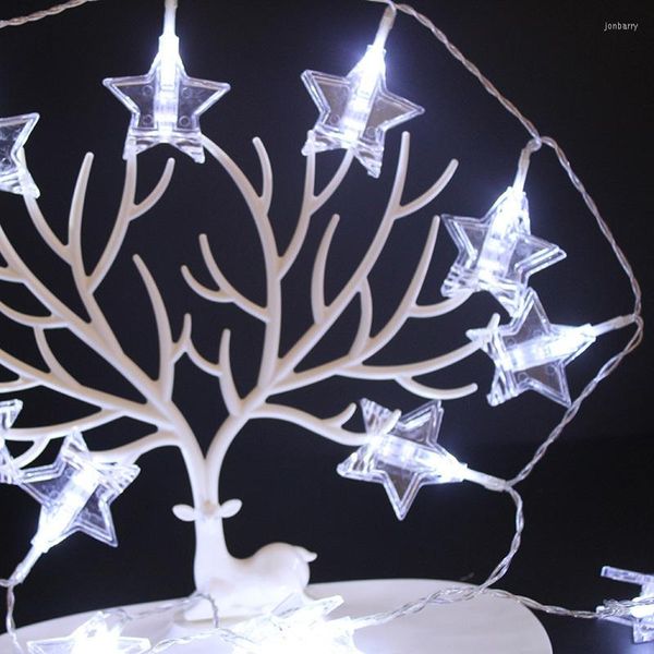 Stringhe 10/20/30Led Stelle LED Ghirlande Clip On String Lights Festa di Natale Decorazioni per la casa Lampada Decorativa Morsetto Scintillio di luce