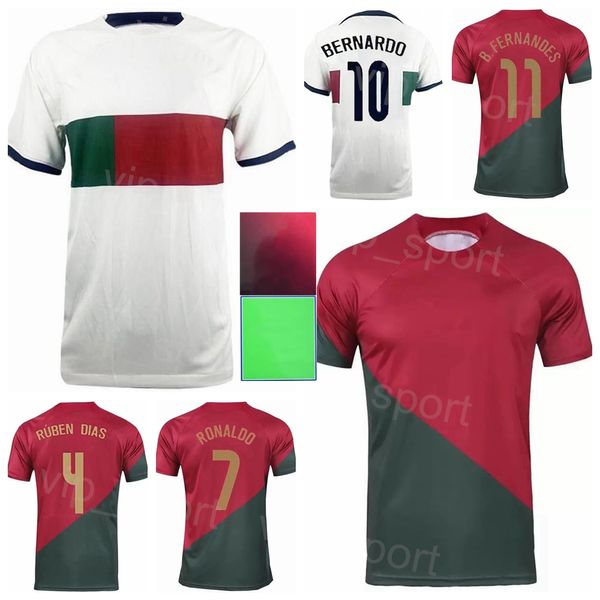 Maglie da calcio Squadra nazionale FERNANDES Maglie da calcio 22-23 Coppa del mondo WILLIAM PEREIRA JOAO CANCELO Cristiano Ronaldo DIOGO J ANDRE SILVA BERNARDO Calcio