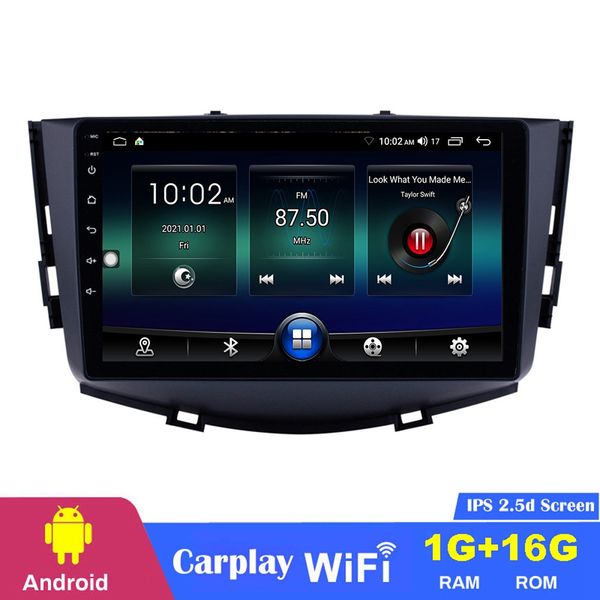 Android Auto DVD GPS Player Navi Stereo für 2011–2016 Lifan X60 mit WIFI Musik USB AUX Unterstützung Lenkradsteuerung 9 Zoll