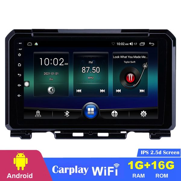9-Zoll-HD-Touchscreen-Auto-DVD-Player Android für 2019-Suzuki JIMNY GPS-Navigationsradio mit AUX-USB-WIFI-Unterstützung TPMS DVR SWC