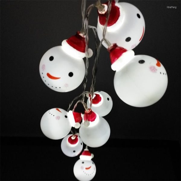 Decorações de Natal 3m LED Snowman Lights Lights Tree Decoration Lanternas Festivas adereços