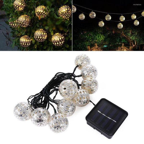 Stringhe ad energia solare impermeabile 10 LED Lampada a corda a forma di stile marocchino Cortile domestico Festa Vacanza Natale Illuminazione esterna Decorazione