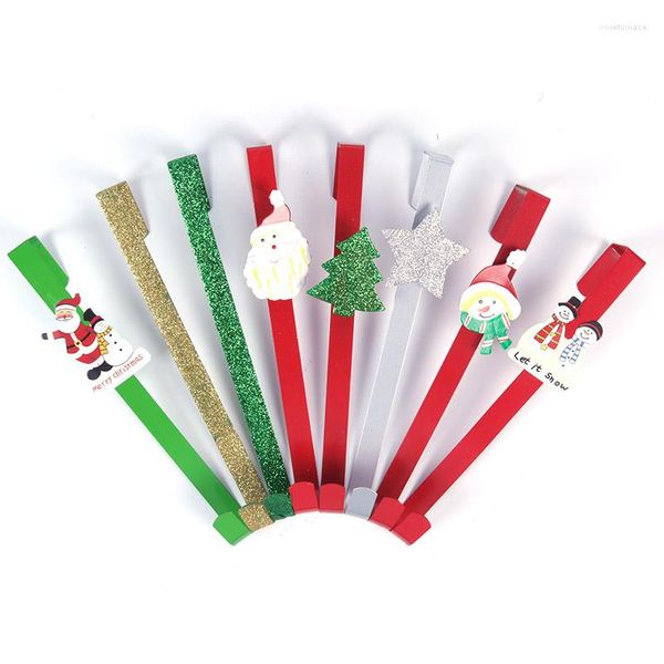 Decorações de Natal 1PCS Garland Wreath Hook Door Papai Noel Snowman Snowman Hanger de Natal Favorias de desenho animado Noel Gate for Home Decoration