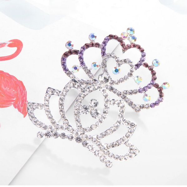 Kristall Diamant Krone Tiara Kamm Blumenmädchen Prinzessin Haarkamm Kopfbedeckung Mädchen Geburtstagsgeschenk Modeschmuck Will und Sandy