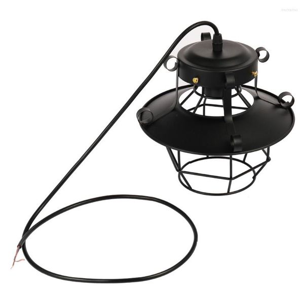 Подвесные лампы Стеклянная лампа Стенка 220V Черная железа старая мода ретро винтажный стиль промышленная люстра антиквариата