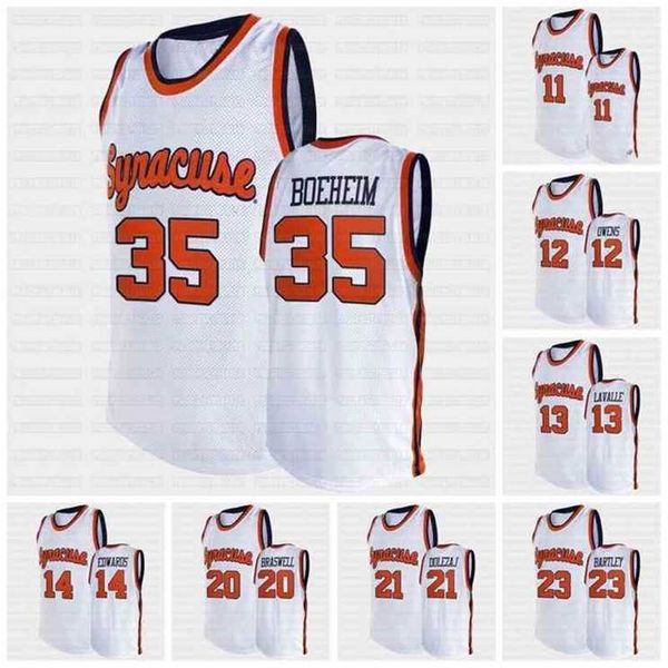 GLA C202 Syracuse Orange NCAA White College Basketball Jersey 0 Alan Griffin 1 Quincy Guerrier 2 John Bol Ajak Richmond Newton Anslem Grant Cordes