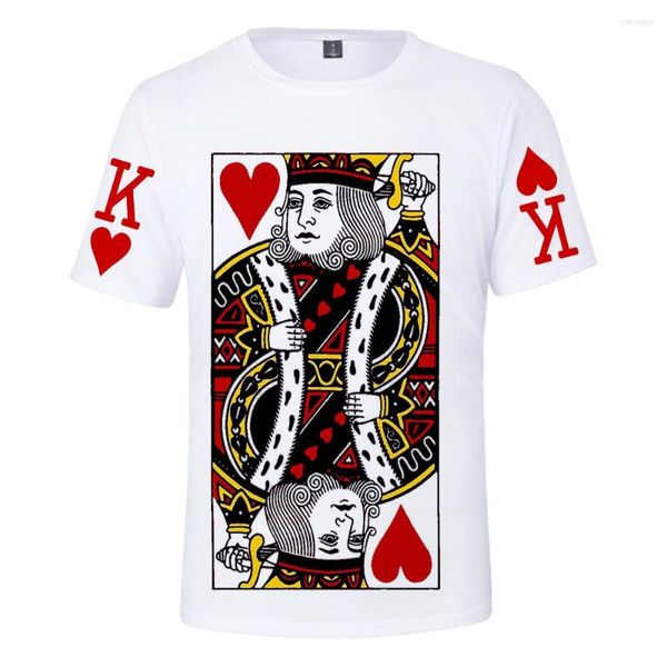 Erkekler T Shirt Poker 3D T-Shirt Erkek Kadın Varış Kısa Kollu Moda Sıradan Maçlı Gömlek Yaz Erkekler/Kızlar O-boyun genç tees