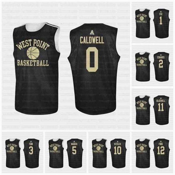 GLA C202 Cavaleiros negros do Exército NCAA Jersey de basquete da faculdade Josh Caldwell Nick Finke Jalen Rucker Charlie Peterson Lonnie Grayson Alex King Tucker