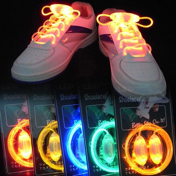 Partyzubehör LED-Sport-Schnürsenkel, leuchtendes Blitzlicht, leuchtender Leuchtstab, blinkender Riemen, Glasfaser-Schnürsenkel, Party-Club, in Einzelhandelsverpackung