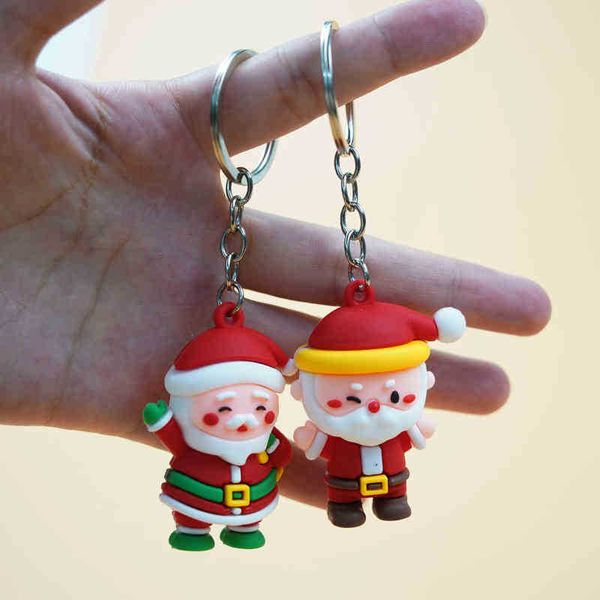 Schlüsselanhänger 2022 Aktivität präsentiert kleine Geschenke kreativen Cartoon Weihnachtsmann Schlüsselanhänger