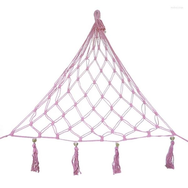 Parti per passeggino Macrame Hanging Net Kids Toys Storage Basket Boho Wall Baskets Organizer Hammock