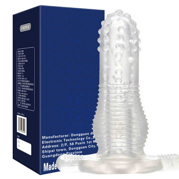 Brinquedos de pênis de brinquedos anal de sexo nxy para adultos homens gays cristal transparente plugue macio produtos eróticos seguros 1119