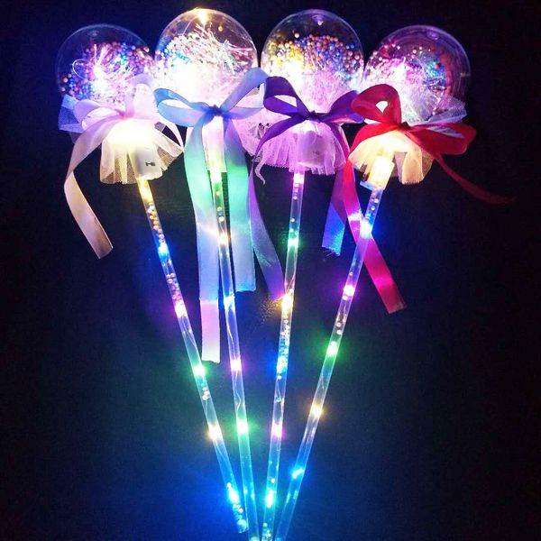 Prenses Aydınlatma Sihirli Ball Wand Glow Stick Cadı Sihirbazı Led Magic Wands Cadılar Bayramı Chrismas Party Rave Oyuncak Çocuklar İçin Harika Hediye Doğum Günü RRB16016