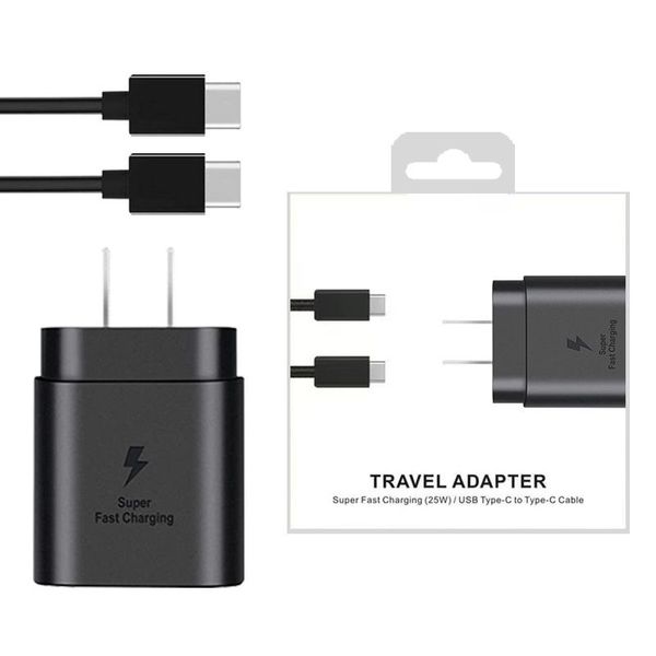 Carregador de parede Tipo C Adaptador de energia Super Fast Charger com Cable for Galaxy Mobile Phone Series