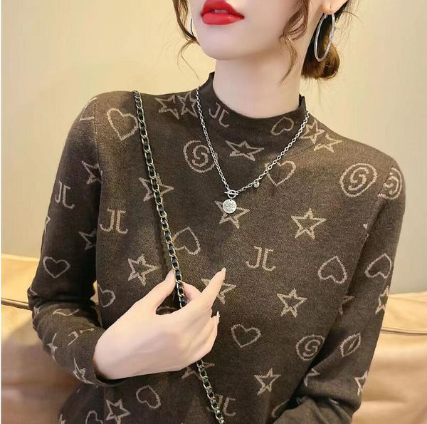 Женские свитера Hip Hop Luxury Casual Fashion Turtleneck Loose New All-Match Pullovers T Рубашки